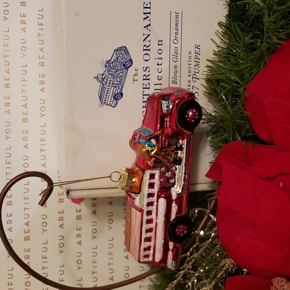Vintage. Christmas Firefighters Ornament Collection. Third Edition 1957 Pumper.